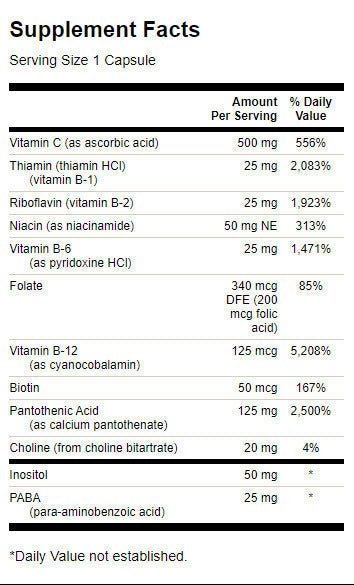 Super stresový vitamín B -komplex s vitamínom C - 240 kapsúl