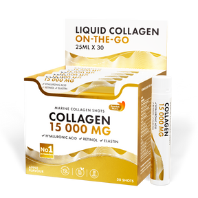 Fish Collagen 15,000 mg with Retinol, Elastin and Hyaluronic Acid - 30 x 25 ml - Nutra Best Europe