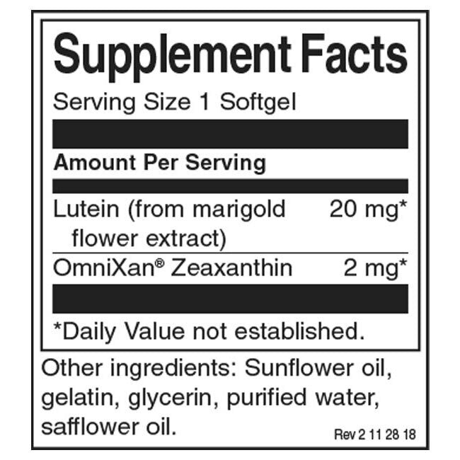 Synergistické zdravie očí luteín a zeaxanthin 22 mg - 60 gélových kapsúl