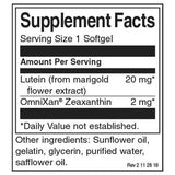 Synergistické zdravie očí luteín a zeaxanthin 22 mg - 60 gélových kapsúl