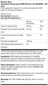 Synergistický vzorec glukozamínu MSM | S optimsm - 180 kapsúl