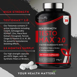 TESTOMAX™ 2.0 /210 kapsúl, 105 dní/ s Ashwagandha KSM 66®, CoQ10 a koreňom Maca <tc>Nutravita</tc>