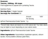 Taurín 1000 mg 60 kapsúl