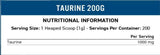 Taurínový prášok 1000 mg - 200 gramov