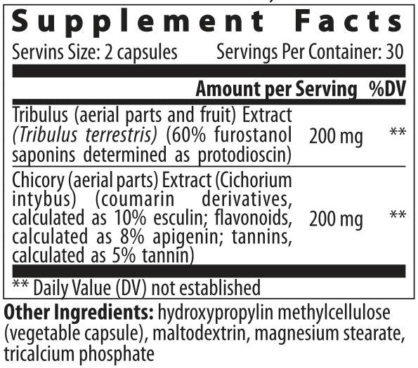Tribulus Cichorium - 60 kapsúl