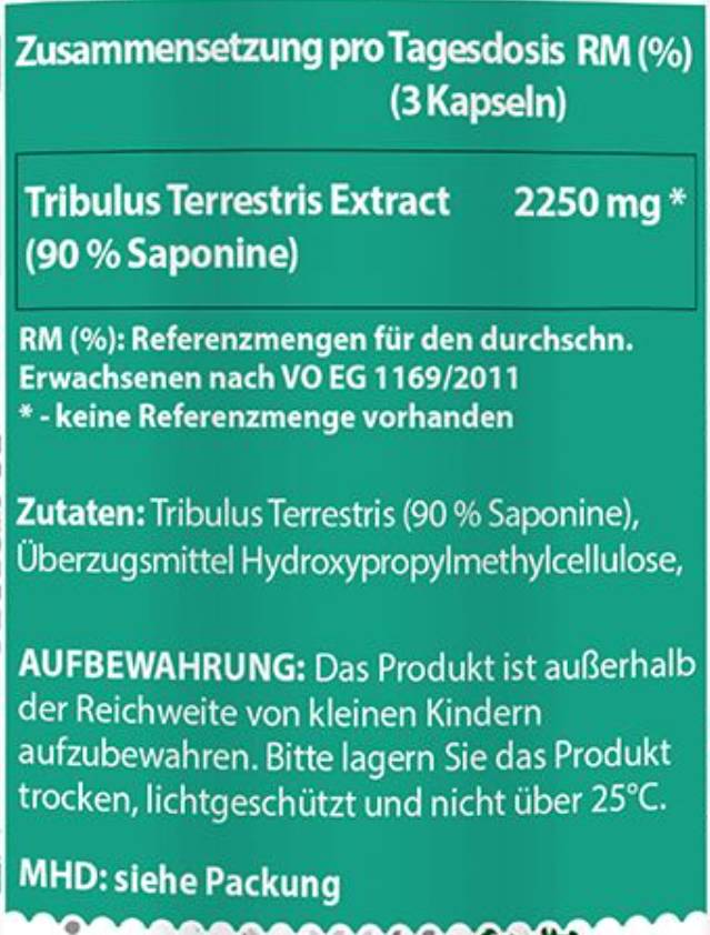 Tribulus Terrestris 90% saponíny - 90 kapsúl