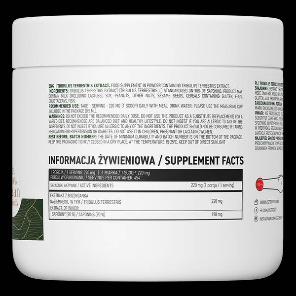 Tribulus Terrestris extrakt 90% | Prášok 100 gramov