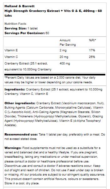 Trojitá pevnosť brusnicový koncentrát 400 mg - 60 tabliet