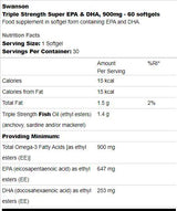 Triple Strenge Super EPA a DHA 900 mg 60 Softgels