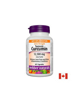 Kurkuma Curcumin Extra Strength/ Kurkuma (kurkumín) 500 mg x 60 kapsúl <tc>Webber Naturals</tc>