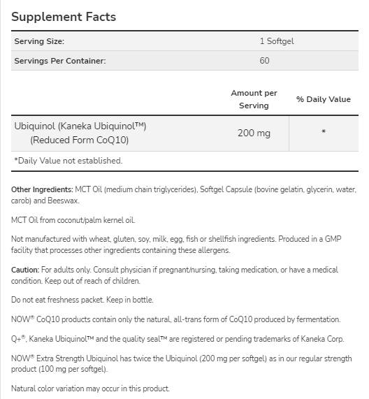 Ubiquinol 200 mg | Extra sila - 60 softgelov