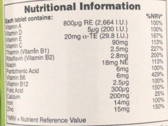 Vegánske multivitamín a minerál - 60 tabliet