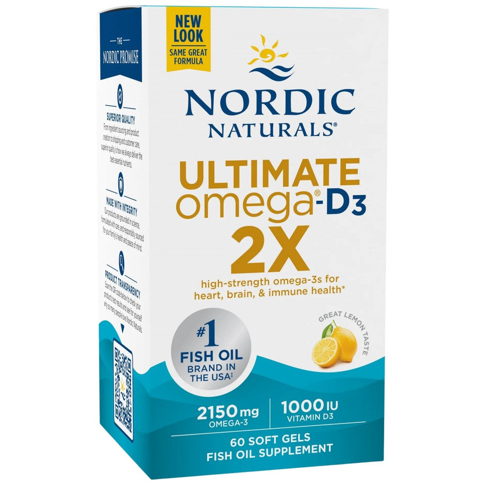 Ultimate Omega 2x 2150 mg | S vitamínom D3 - 60 gélové kapsuly