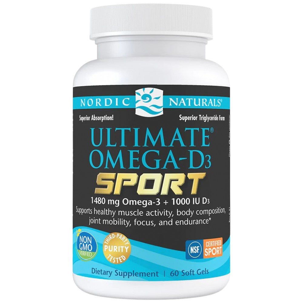 Ultimate Omega -D3 Sport 1480 mg - 60 gélových kapsúl