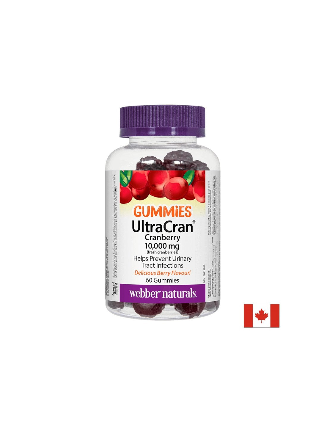 Ultracran Cranberry 10000 mg (čerstvé brusnice) - brusnicové ďasná, 60 želé tablety