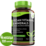 Vegánsky esenciálny multivitamín /120 kapsúl, 120 dní/ <tc>Nutravita</tc>