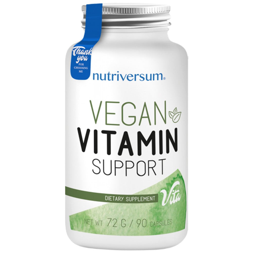 Podpora vegánskych vitamínov Multivitamíny a minerály pre vegánov 90 kapsúl