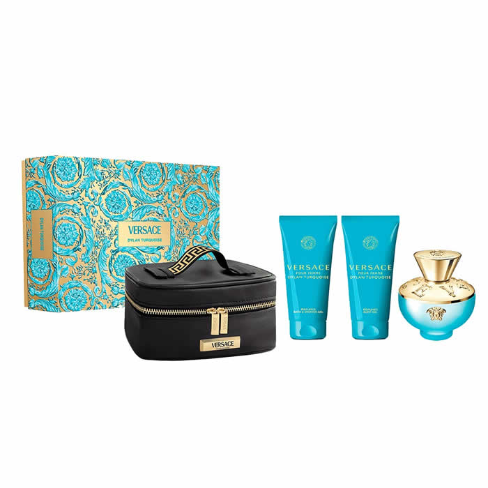 <tc>VERSACE</tc> Dylan Torquoise toaletná voda s rozprašovačom 100 ml sada 4 kusov