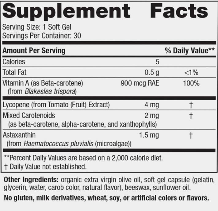 Vitamín A + karotenoidy - 30 gélových kapsúl