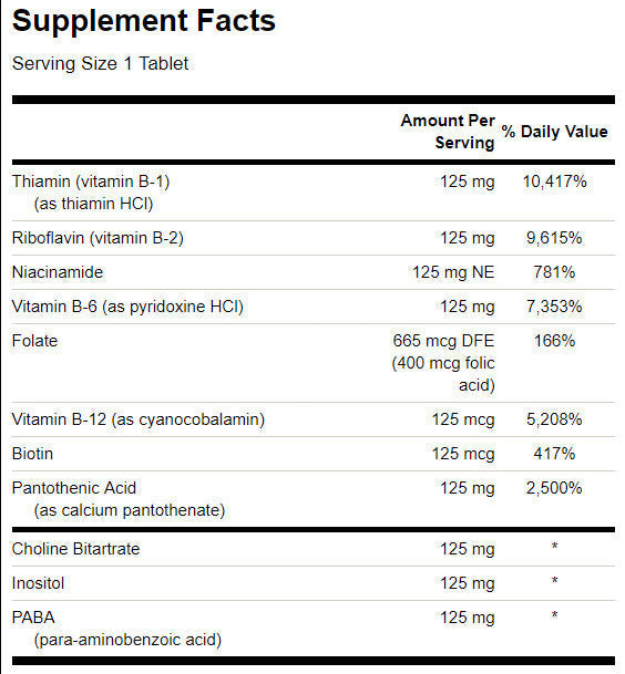 Vitamín B-125 Komplex / 100 kariet. - 0