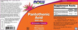 Vitamín B -5 / kyselina pantoténová 500 mg - 100 kapsúl