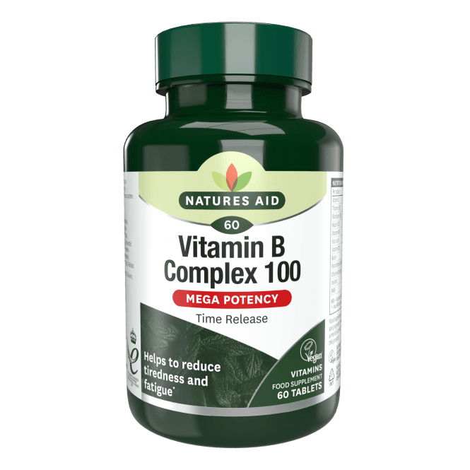 Komplex vitamínu B (komplex vitamínu B 100) 60 tabliet s pomalým uvoľňovaním NaturesAid