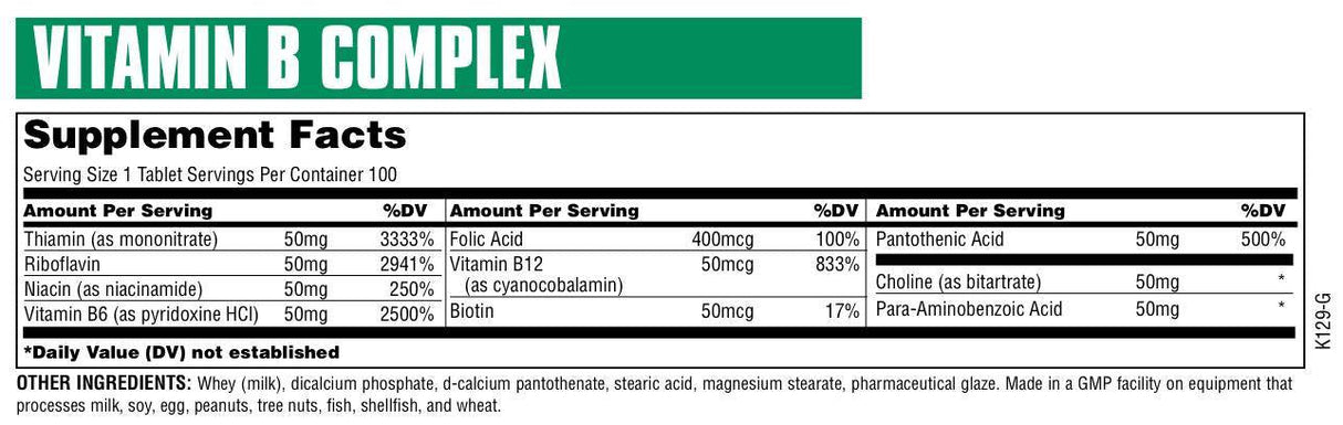 Vitamín B komplex 100 tabliet