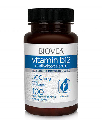 Vitamín B12 500 Metylcobalamín Rýchly rozpustený / 100 kariet