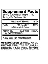 Vitamín B12 a kyselina listová klesá 1000 mcg / 60 ml