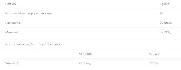 Vitamín C 1000 mg - 90 kapsúl