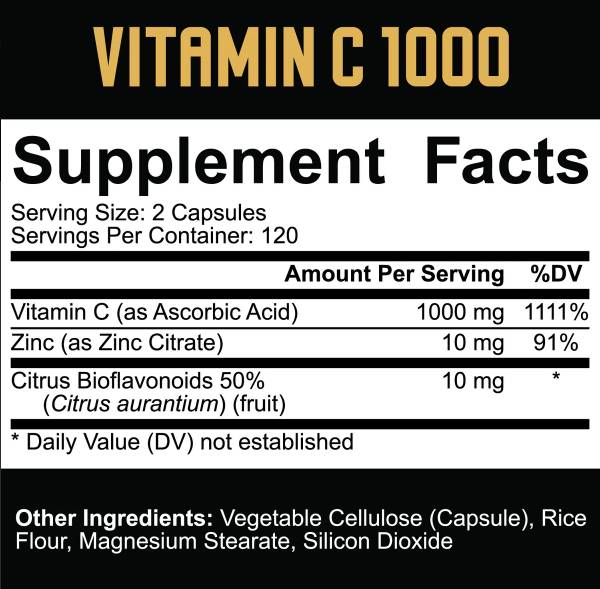 Vitamín C 1000 | s zinkovými a citrusovými bioflavonoidmi - 240 kapsúl