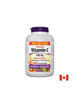 Vitamín C 500 mg žuvacie - Vitamín C 500 mg, 300 žuvacích tabliet <tc>Webber Naturals</tc>