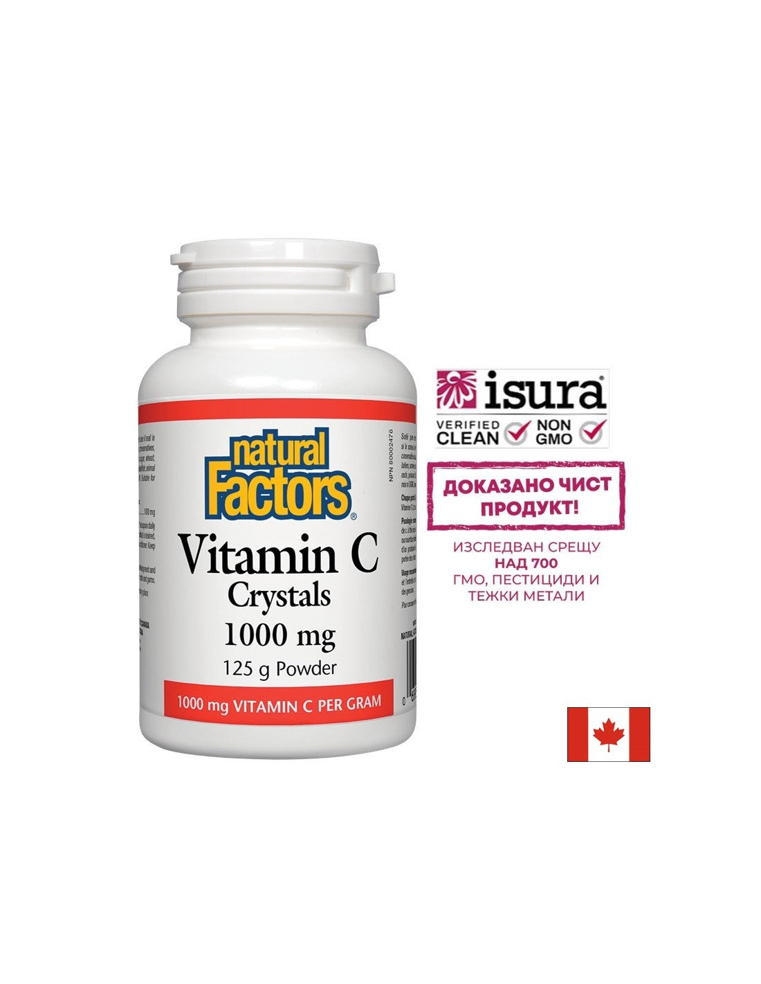 Vitamín C 1000 mg kryštálov - 125 gramov