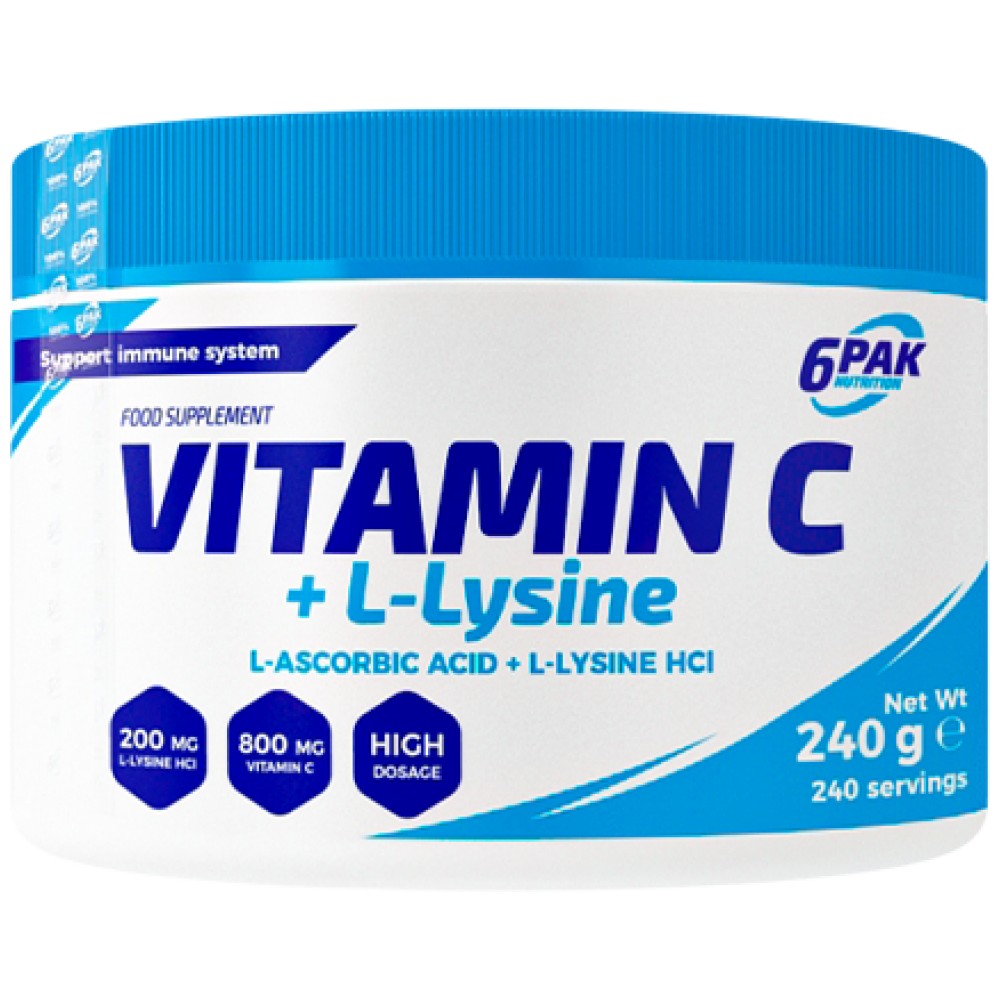 Vitamín C + L -lyzínový prášok - 240 gramov