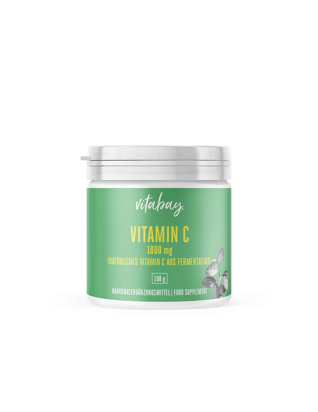 Vitamín C Pulver - Vitamín C 1000 mg (vegánsky), 100 g prášku <tc>Vitabay</tc>