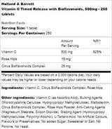 Vitamín C načasovaný uvoľňovanie 500 mg | S bioflavonoidmi - 250 tabliet