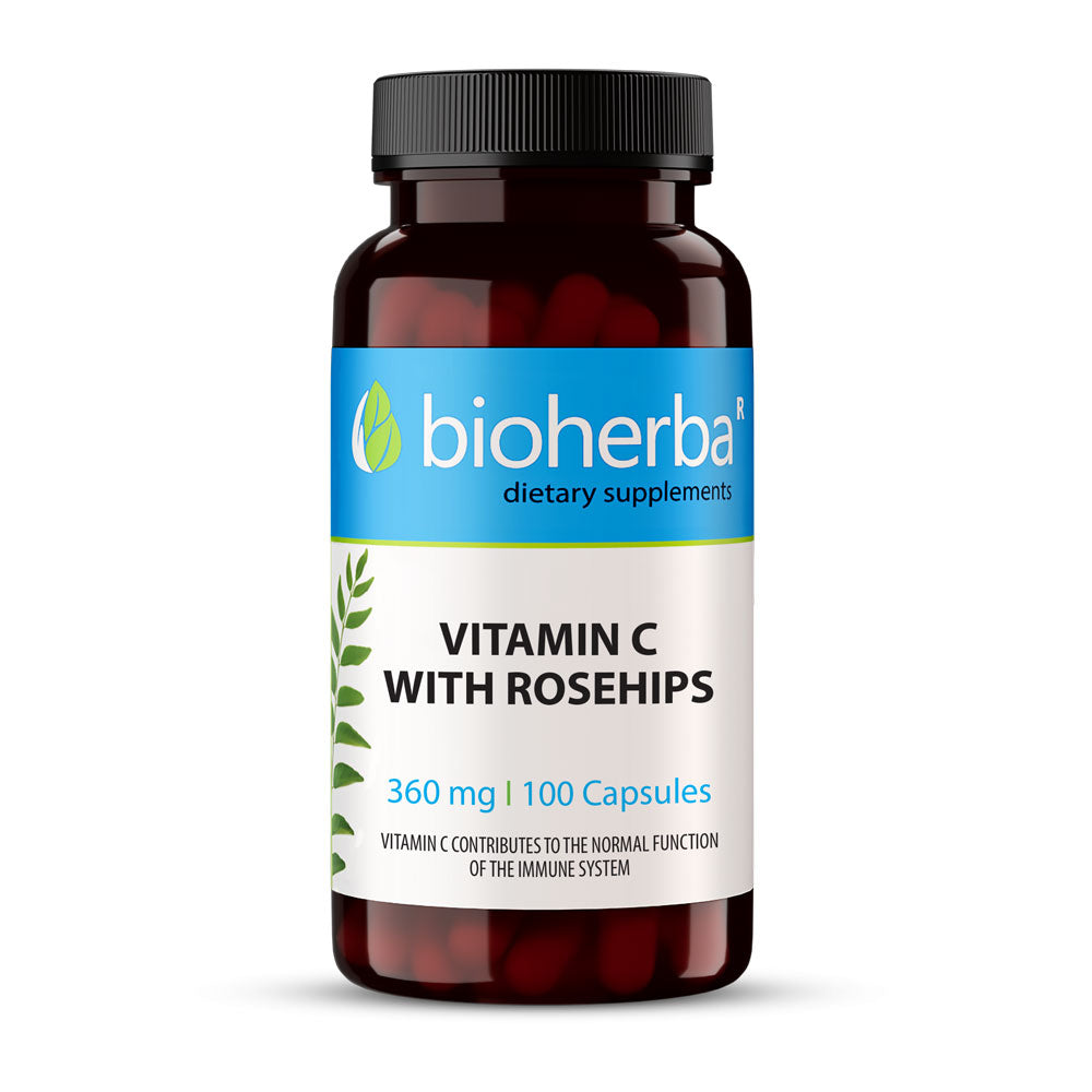 Vitamín C s ružovými bokmi 360 mg - 100 kapsúl