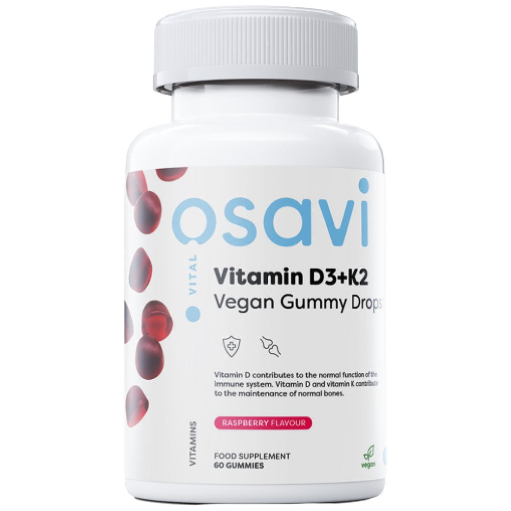 Vitamín D3 400 IU + K2 75 MCG | Vegánske gumové kvapky - 60 cukroviniek