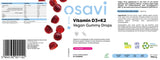 Vitamín D3 400 IU + K2 75 MCG | Vegánske gumové kvapky - 60 cukroviniek