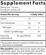 Vitamín D3 Gummies 1000 IU - 60 Gummies