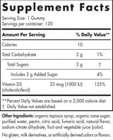 Vitamín D3 Gummies Sport 1000 IU - 120 ďasien