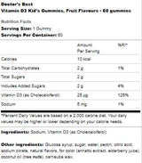 Vitamín D3 Kid's Gummies - 60 Gummies