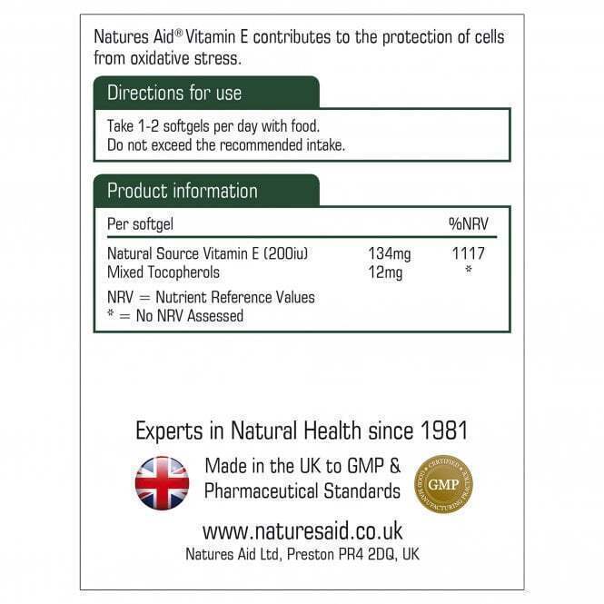 Vitamín E (vitamín E) 200iU 60 kapsúl Naturesaid