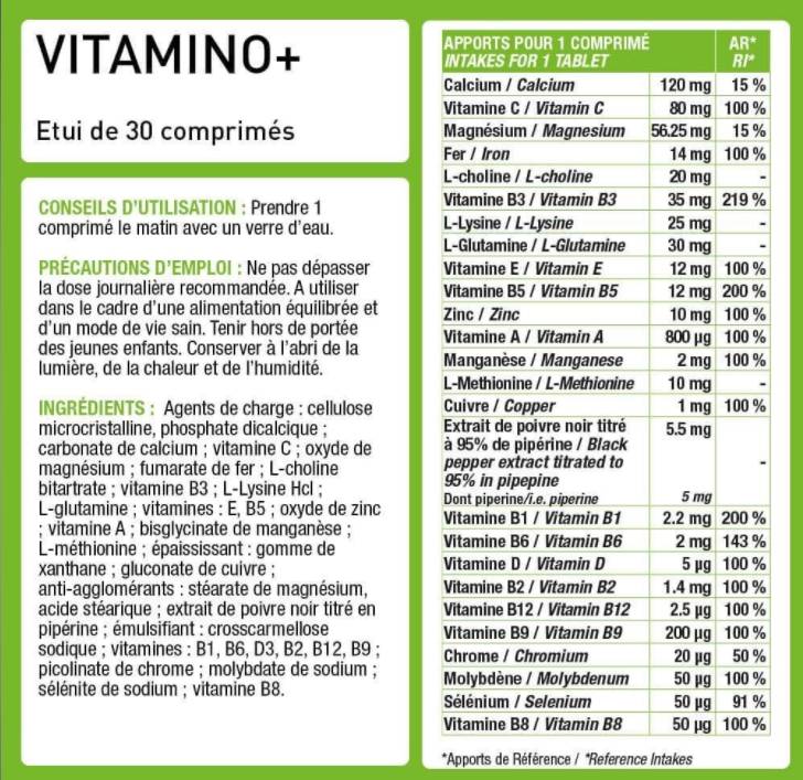 Vitamino+ | Imunita a únava multivitamínového komplexu - 30 kapsúl