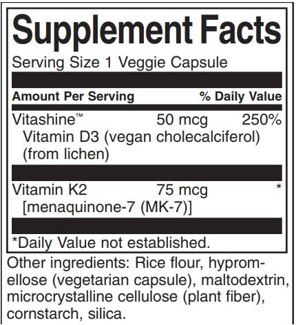 Vitamíny D3 a K2 60