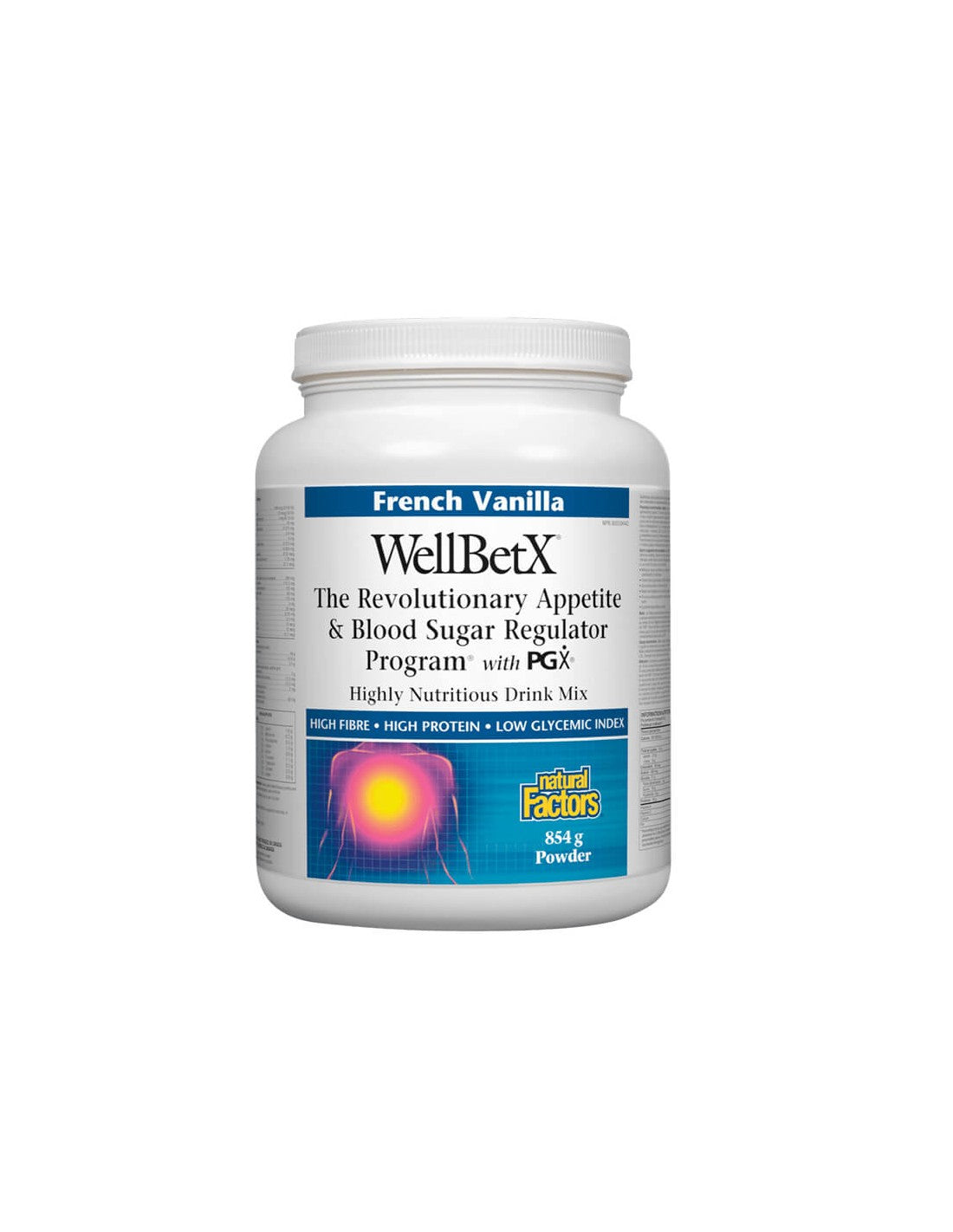 WellBetx s PGX - kontrola chuti v jedle a krvi, prášok 854G, vanilková príchuť