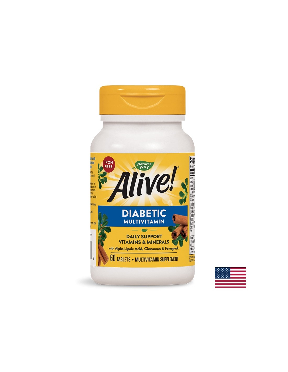 Multivitamíny pre diabetikov Celá strava <tc>Alive</tc>! - <tc>Alive</tc>! Diabetický multivitamín, 60 tabliet Nature's Way