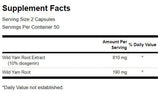 Divoký koreň Yam 405 mg - 100 kapsúl