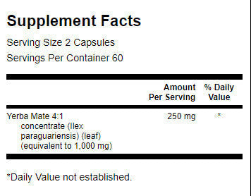 Yerba Mate (4: 1) 125 mg - 120 kapsúl