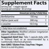 Najlepší benfotiamín 150 mg + kyselina alfa -lipoová 300 mg - 60 kapsúl